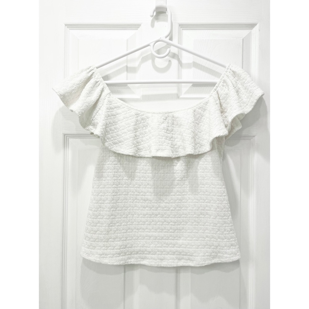 Anthropologie Textured Off The Shoulder Top